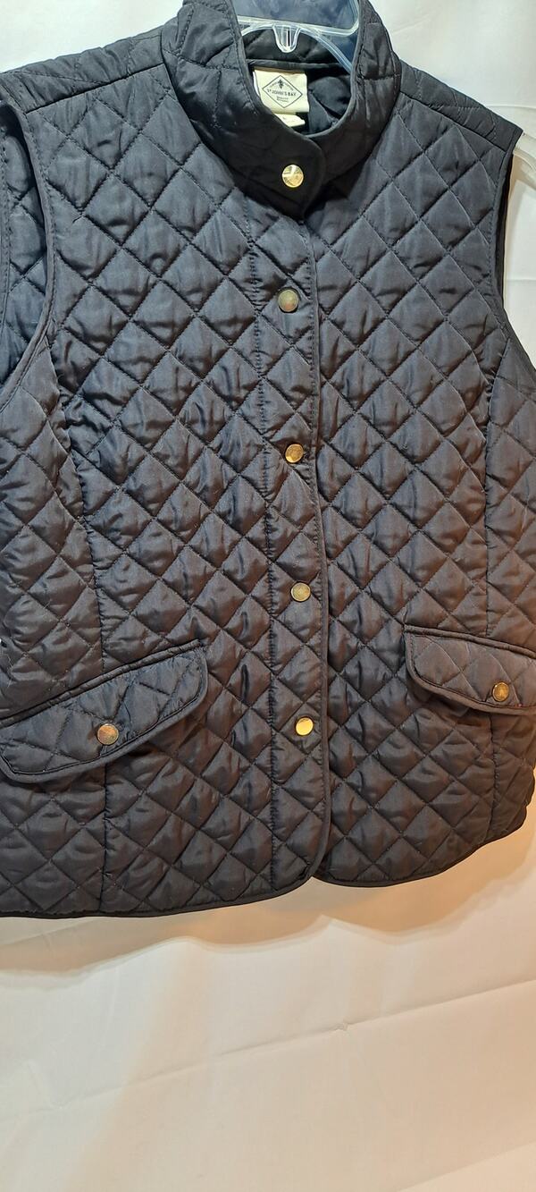 Women's Quilted, Water-resistant Black Vest from St. John's Bay, L